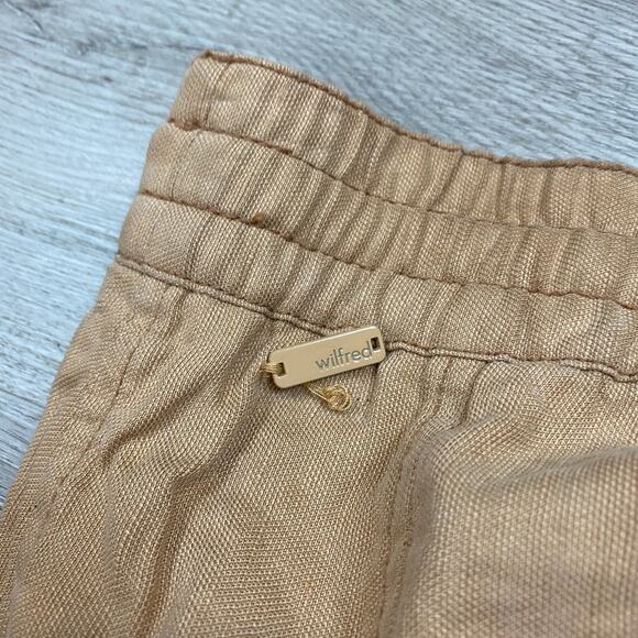 Wilfred Aritzia Linen Blend Pull On Joggers Pants Women's 0 Casual - Picture 8 of 9